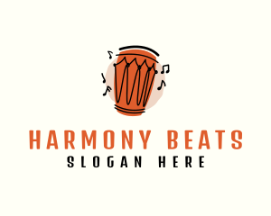 African Drum Music logo design