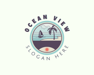 Seaside Beach Resort logo design