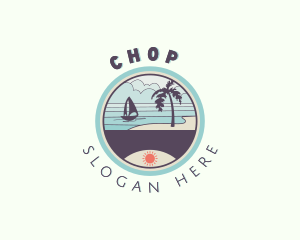 Surfing - Seaside Beach Resort logo design