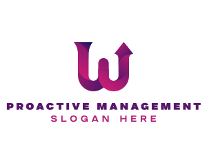 Management - Generic Management Arrow Letter W logo design