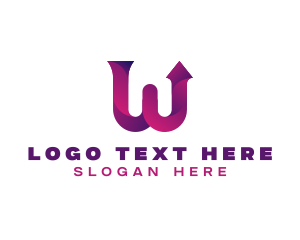 Letter W - Generic Management Arrow Letter W logo design