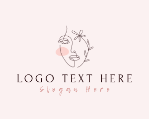 Skin Care - Floral Skin Care Face logo design