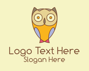 Wildlife Conservation - Colorful Owl Cartoon logo design