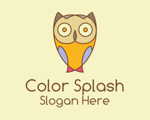 Colorful Owl Cartoon  logo design