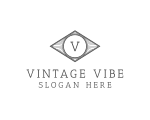 Vintage Retro Diamond Agency logo design