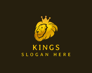 King Crown Lion logo design