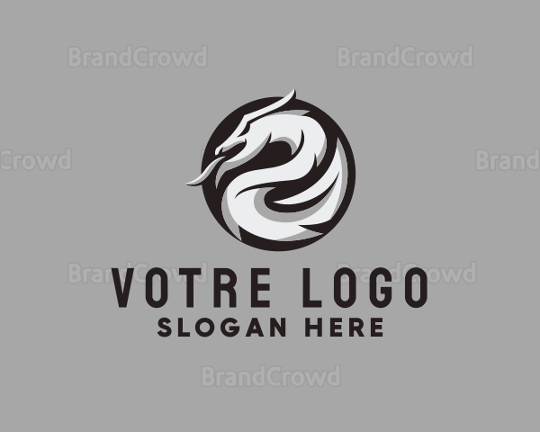 Fierce Dragon Serpent Logo