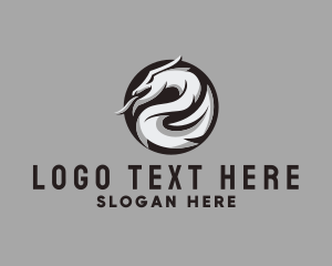 Historian - Fierce Dragon Serpent logo design