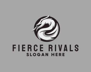 Fierce Dragon Serpent logo design