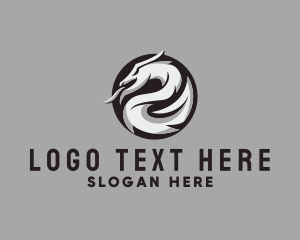 Legend - Fierce Dragon Serpent logo design