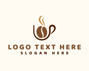 Breakfast - Coffee Bean Cup logo design