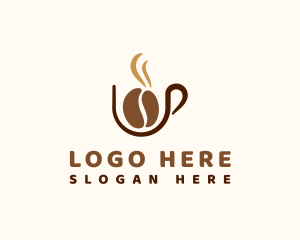 Mocha - Coffee Bean Cup logo design