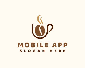 Breakfast - Coffee Bean Cup logo design