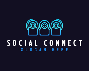 Social - Startup Social Networking logo design