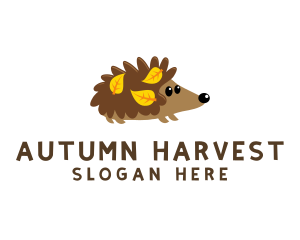 Fall Hedgehog Pet logo design