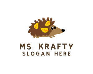 Stuffed Animal - Fall Hedgehog Pet logo design