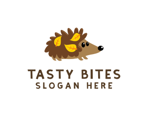 Childish - Fall Hedgehog Pet logo design