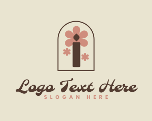 Candle - Crafty Floral Candle logo design