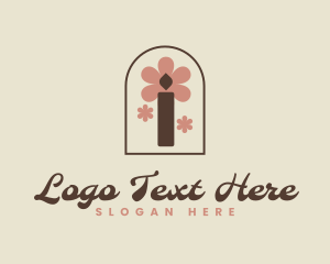 Wax - Crafty Floral Candle logo design