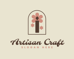 Crafty Floral Candle logo design