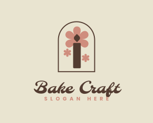 Crafty Floral Candle logo design