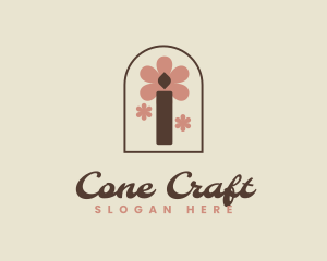 Crafty Floral Candle logo design