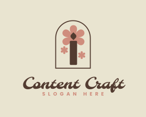 Crafty Floral Candle logo design