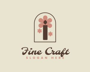 Crafty Floral Candle logo design