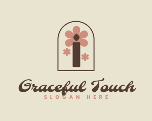 Crafty Floral Candle logo design