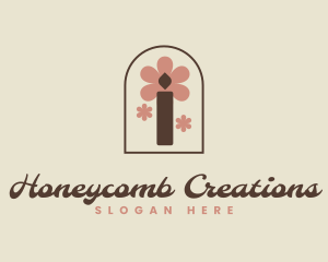 Crafty Floral Candle logo design