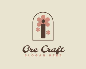 Crafty Floral Candle logo design