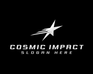 Asteroid - Cosmic Shooting Star logo design