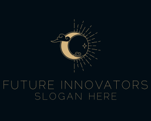 Visionary - Mystical Moon Sun logo design