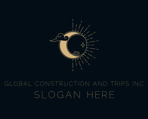 Clairvoyant - Mystical Moon Sun logo design