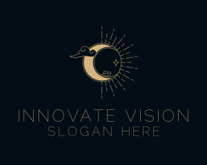 Mystical Moon Sun logo design