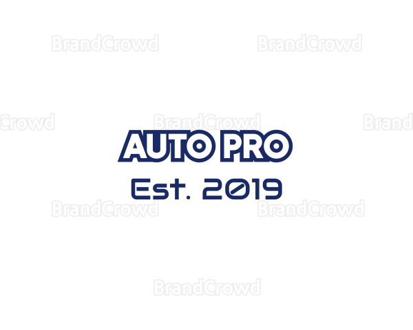 Blue & Automotive Font Logo