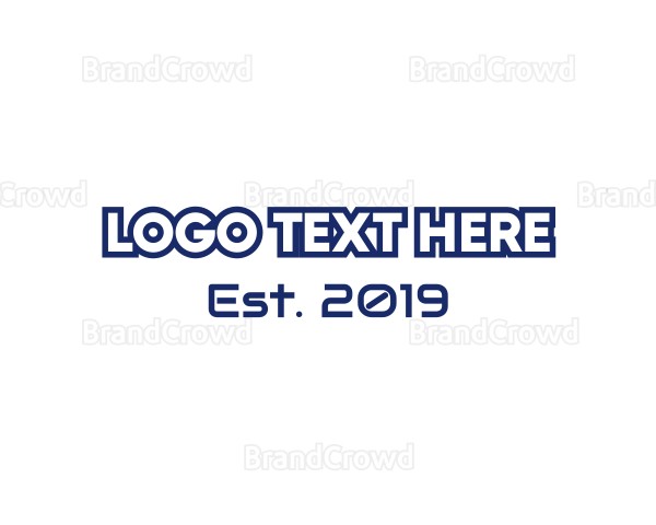 Blue & Automotive Font Logo