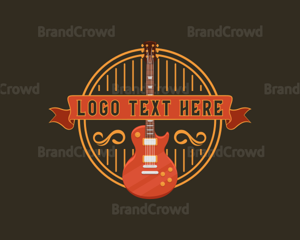 Rockstar Musician Guitar Logo