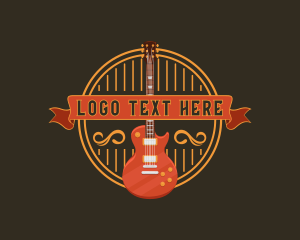 Guitar - Rockstar Musician Guitar logo design