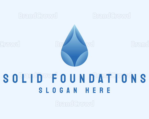 Gradient Water Droplet Logo