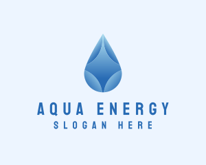 Hydropower - Gradient Water Droplet logo design