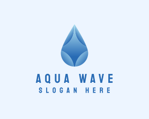 Gradient Water Droplet logo design