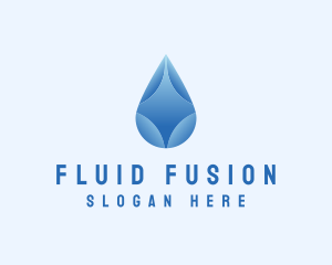 Gradient Water Droplet logo design