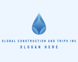 Water Conservation - Gradient Water Droplet logo design