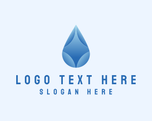 Water Supply - Gradient Water Droplet logo design