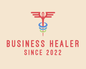 Doctor - Needle Doctor Caduceus logo design