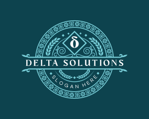 Greek Delta Symbol Ornament logo design