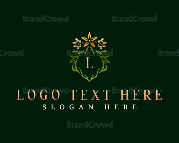 Elegant Flower Wreath Logo