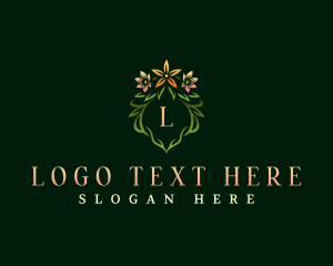 Elegant Flower Wreath  Logo