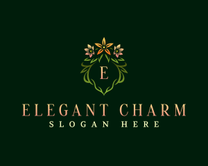 Elegant Flower Wreath  logo design